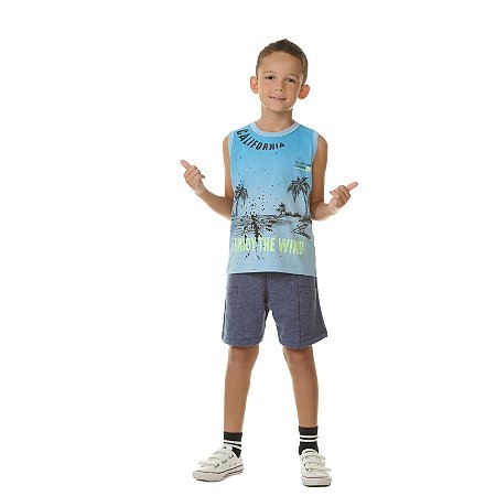 CONJUNTO EM MEIA MALHA E MOLETINHO - BICHO BAGUNÇA