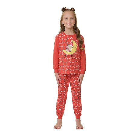 PIJAMA FEMININO EM MEIA MALHA BRILHA NO ESCURO - BICHO BAGUNÇA