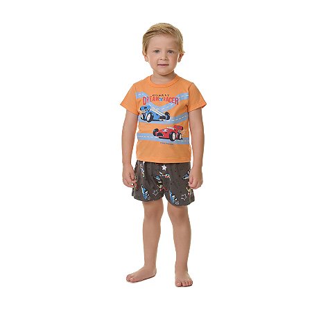 PIJAMA MASCULINO EM MEIA MALHA BRILHA NO ESCURO - BICHO BAGUNÇA