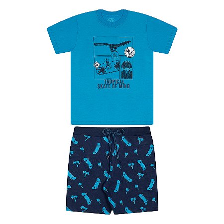 CONJUNTO EM MEIA MALHA E MOLETINHO - BICHO BAGUNÇA