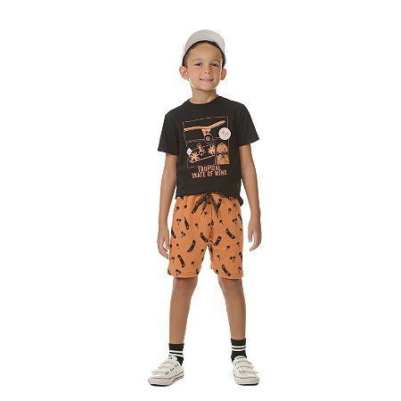 CONJUNTO EM MEIA MALHA E MOLETINHO - BICHO BAGUNÇA
