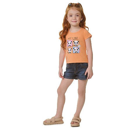 BLUSA EM COTTON COM STRASS - BICHO BAGUNÇA