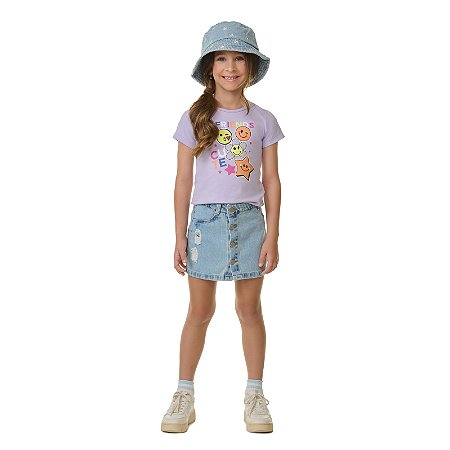 BLUSA EM COTTON COM STRASS - BICHO BAGUNÇA