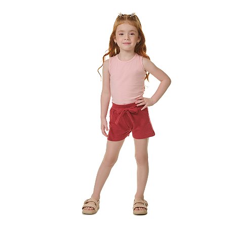 SHORTS DE MOLETINHO FLAME COM AMARRACAO - BICHO BAGUNÇA