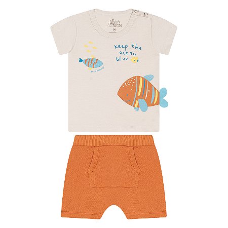 CONJUNTO DE MEIA MALHA E MOLETINHO - BICHO BAGUNÇA