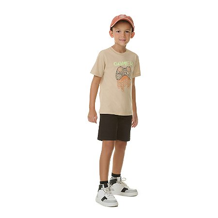 CAMISA EM MEIA MALHA COM PUFF - BICHO BAGUNÇA