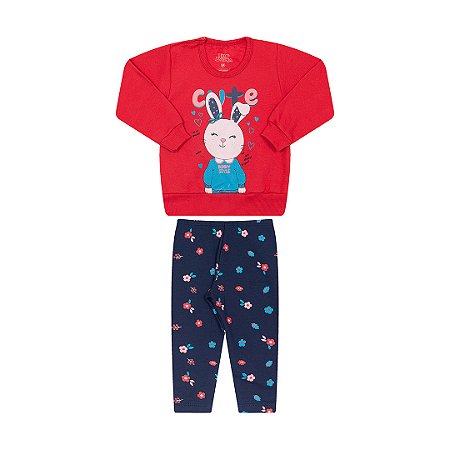 CONJUNTO DE MOLETOM E MOLECOTTON - BICHO BAGUNÇA
