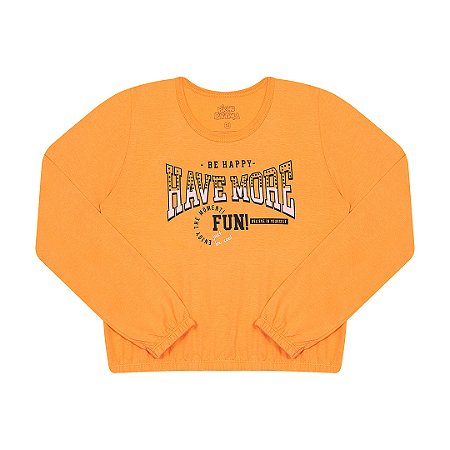 BLUSA DE MEIA MALHA COM ELASTICO E STRASS - BICHO BAGUNÇA