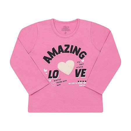 BLUSA DE COTTON COM APLIQUE DE PELO - BICHO BAGUNÇA