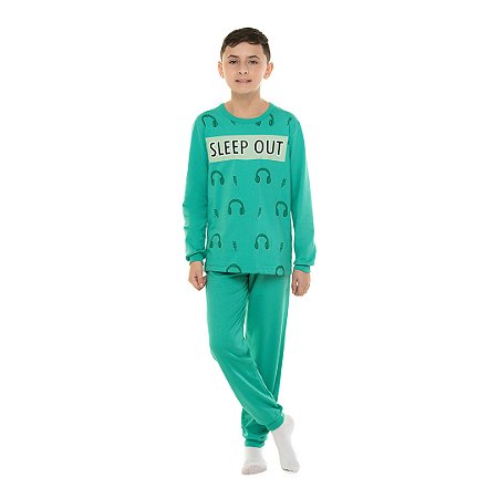 PIJAMA PELUCIADO MASCULINO COM ESTAMPA BRILHA NO ESCURO - BICHO BAGUNÇA