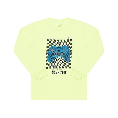 CAMISA DE MEIA MALHA COM PUFF NA ESTAMPA - BICHO BAGUNÇA