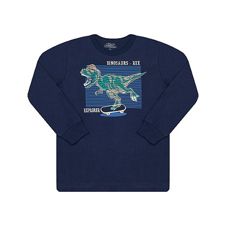 CAMISA DE MEIA MALHA COM PUFF NA ESTAMPA - BICHO BAGUNÇA