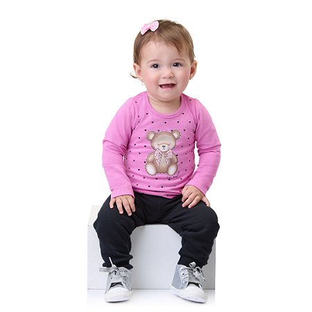 BLUSA EM COTTON COM DETALHE GOTA NAS COSTAS - BICHO BAGUNÇA