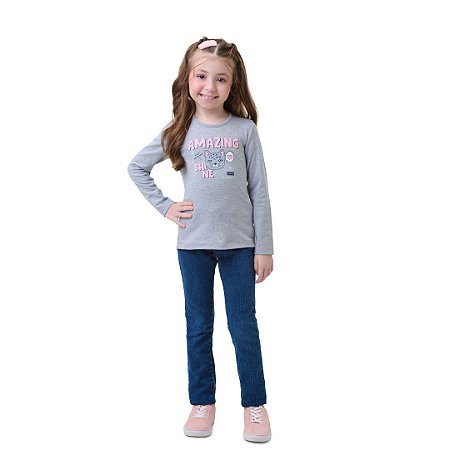BLUSA DE COTTON COM ESTAMPA BRILHA NO ESCURO - BICHO BAGUNÇA