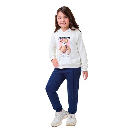 CONJUNTO DE PELO FLEECE E MOLETOM - BICHO BAGUNÇA