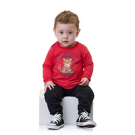 CAMISA DE MEIA MALHA COM PUFF NA ESTAMPA - BICHO BAGUNÇA