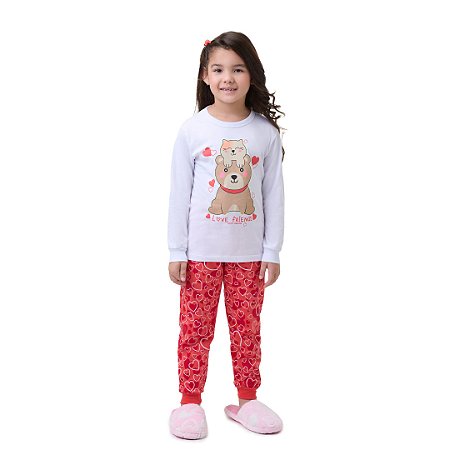 PIJAMA FEMININO COM ESTAMPA BRILHA NO ESCURO - BICHO BAGUNÇA