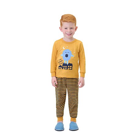 PIJAMA MASCULINO ESTAMPA BRILHA NO ESCURO - BICHO BAGUNÇA