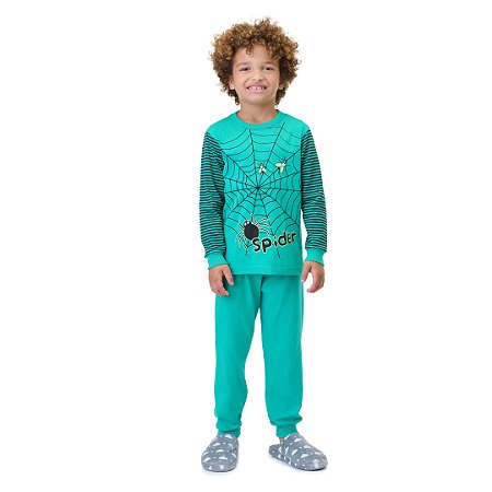 PIJAMA MASCULINO ESTAMPA BRILHA NO ESCURO - BICHO BAGUNÇA