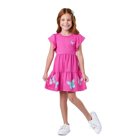 VESTIDO 3 MARIAS COM APLIQUE - BICHO BAGUNÇA