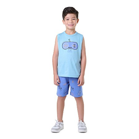 CONJUNTO EM MEIA MALHA E MOLETINHO - BICHO BAGUNÇA