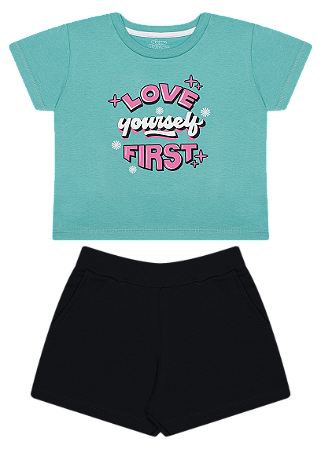 CONJUNTO EM MEIA MALHA E MOLETINHO - BICHO BAGUNÇA