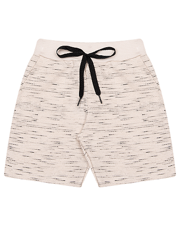 BERMUDA DE MOLETINHO JET COM BOLSO E CORDÃO - BICHO BAGUNÇA