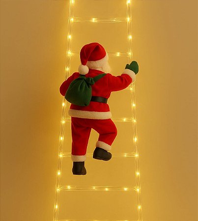 PAPAI NOEL NA ESCADA 162 LEDS BIVOLT