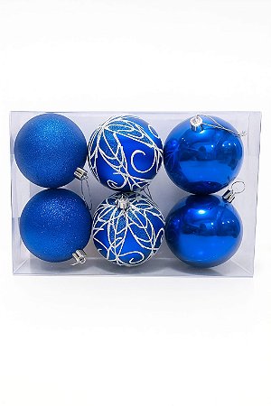 BOLA DE NATAL 8CM C/6