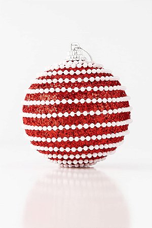 BOLA NATALINA 10CM VERMELHA