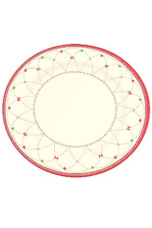 PRATO RASO MELAMINA VERM/VERDE