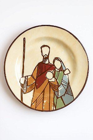 PRATO SOBREMESA MELAMINA SINO DE BELEM BCO/BEGE