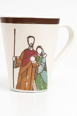 CANECA MELAMINA 330ML SINO DE BELEM BCO/BEGE