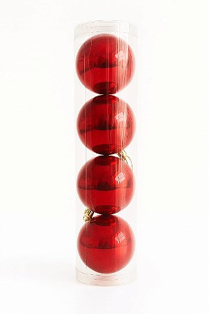 BOLA DE NATAL 8CM C/4 TUBO