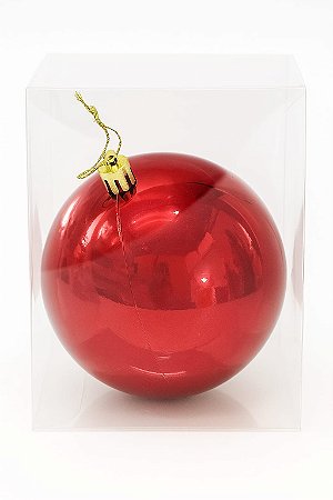 BOLA NATALINA 12CM VERMELHA