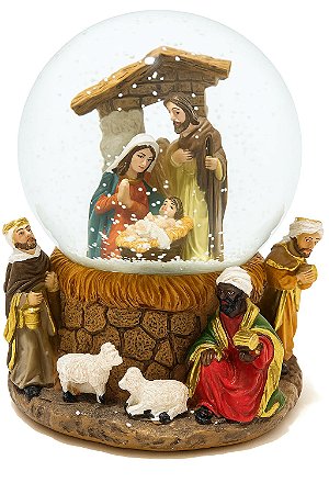 PRESÉPIO GLOBO DE NEVE