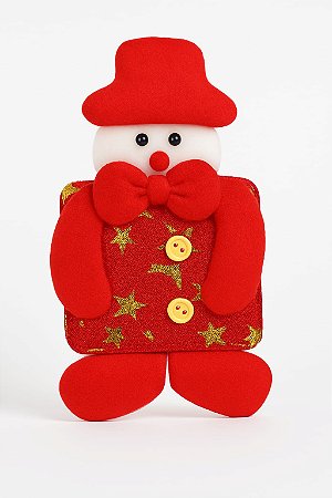 BONECO NATALINO 17CM VERMELHO