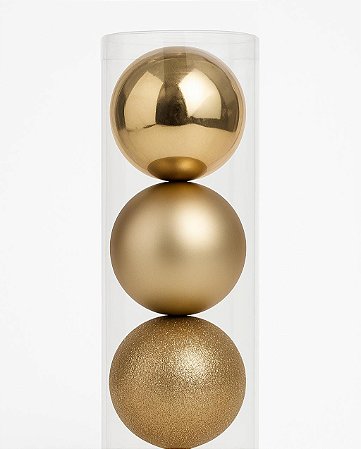 KIT BOLA NATALINA C/3 10CM SIENA