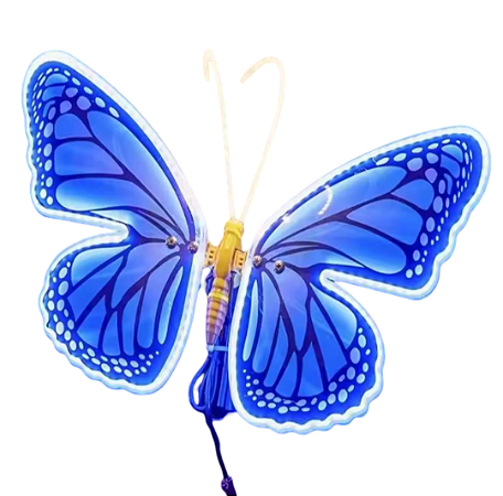 BORBOLETA DE LED 40CM C/ MOVIMENTO NA ASA