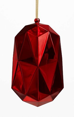 ENF NATAL CRISTAL PENDURAR VERMELHO 27CM