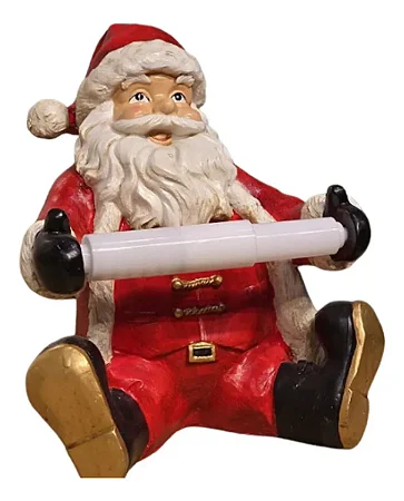 PAPAI NOEL RESINA PORTA PAPEL HGIENICO 15CM