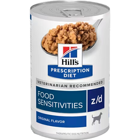 Lata Hills Prescription Diet Z/D Para Cães Adultos - Alergia Alimentares e da Pele - 370 g
