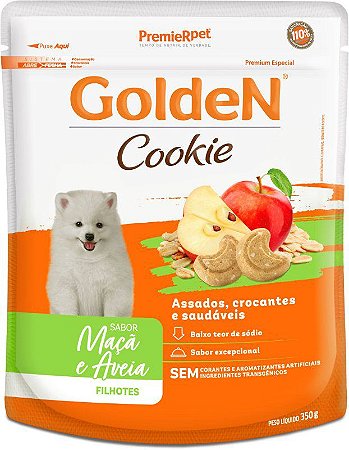 Biscoito Golden Cookie Para Cães Filhotes Sabor Maçã e Aveia - 350 g