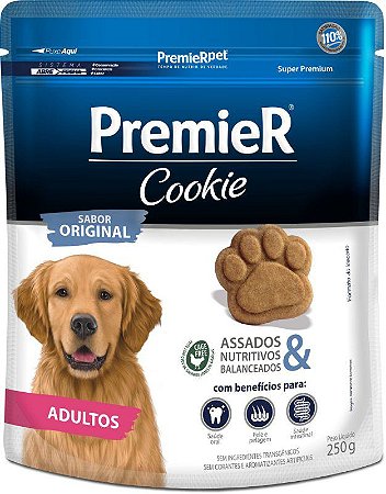Biscoito Premier Cookie Para Cães Adultos Sabor Original 250 g