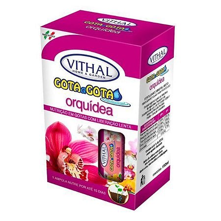 Fertilizante Líquido Vithal Gota a Gota Para Orquídeas - 6 Ampolas