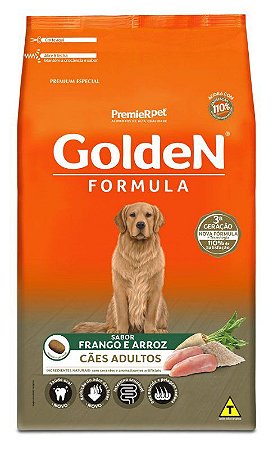 Ração Golden Fórmula Para Cães Adultos Sabor Frango e Arroz