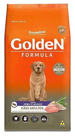 Ração Golden Fórmula Para Cães Adultos Sabor Peru e Arroz - 15 Kg