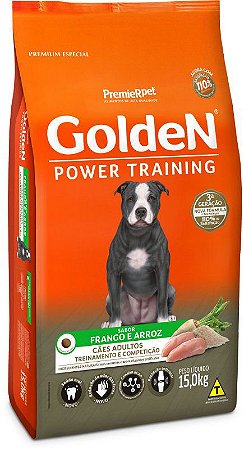 Ração Golden Fórmula Power Trainning Para Cães Adultos Sabor Frango e Arroz - 15 Kg