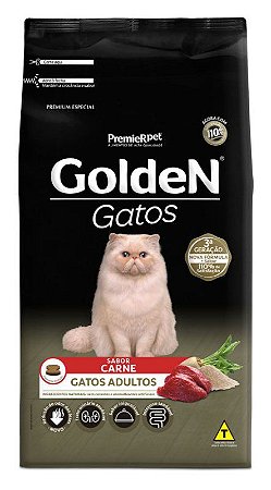 Ração Golden Para Gatos Adultos Sabor Carne
