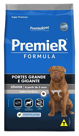 Ração Premier Fórmula Raças Grandes Sênior Para Cães Adultos Porte Grande Sabor Cordeiro - 15 Kg